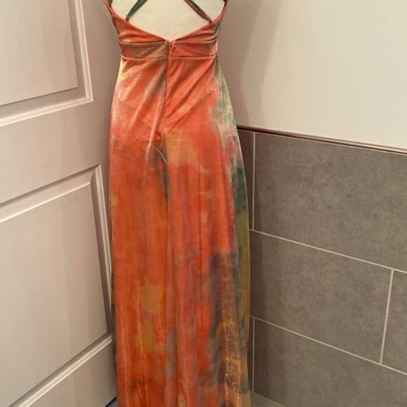 ✨HOST PICK✨Lulus Multicolored Tye-Dye Maxi Dress Gown - Picture 7 of 13